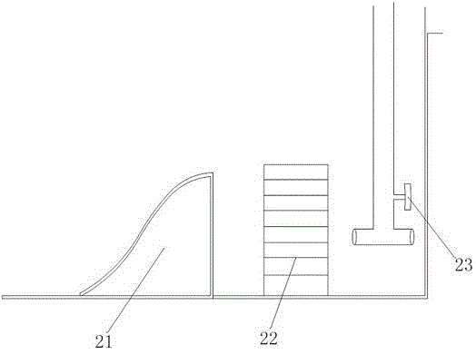 Novel debris flow provenance dam break experiment water tank device and realization method thereof