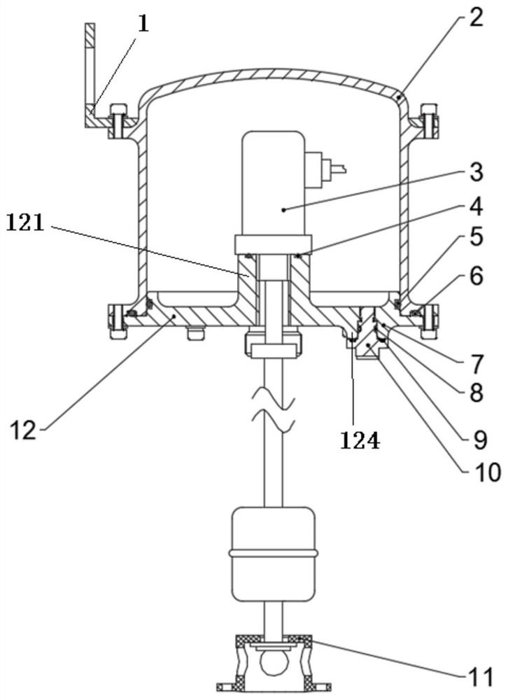 Water volume detection and cabin pressure alarm device of buoyancy balance water cabin