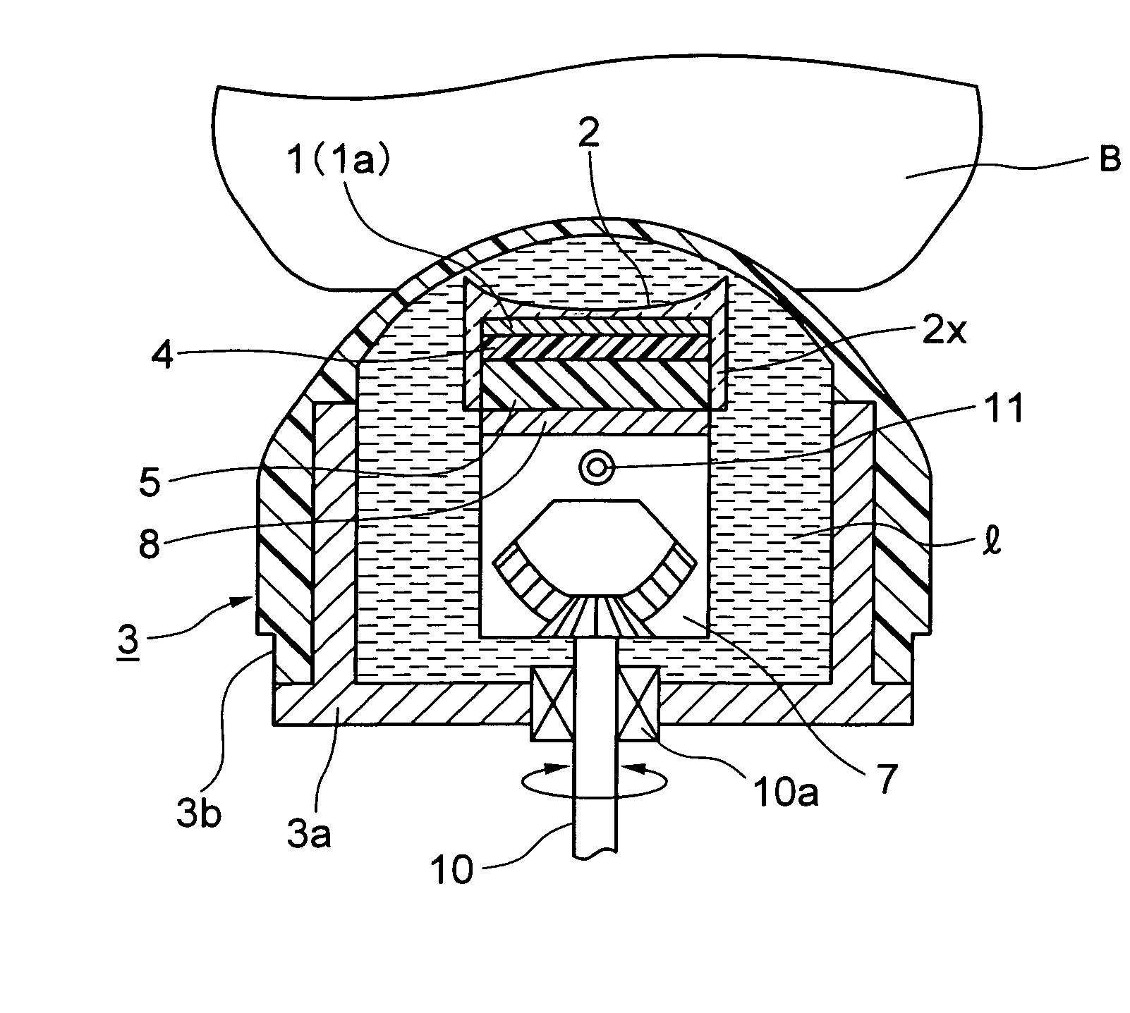 Minor axis motion type ultrasonic probe