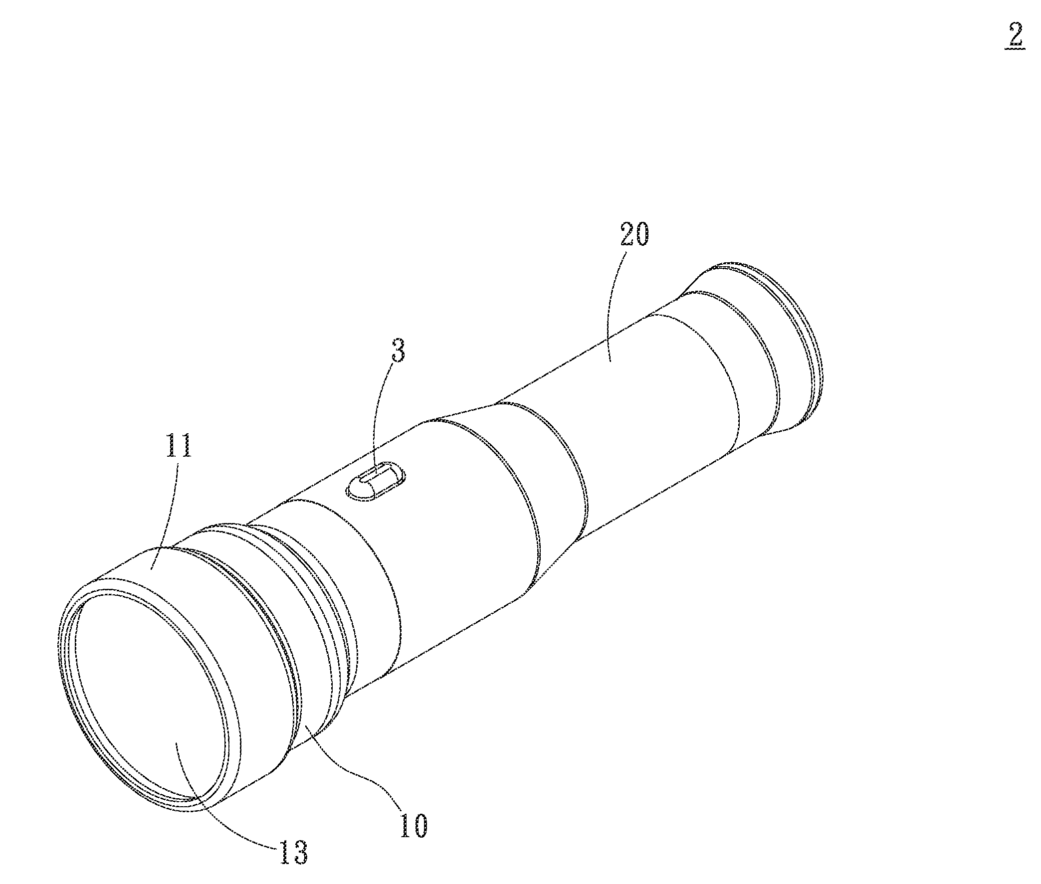 Light head structure with adjustable focal length and lighting device thereof