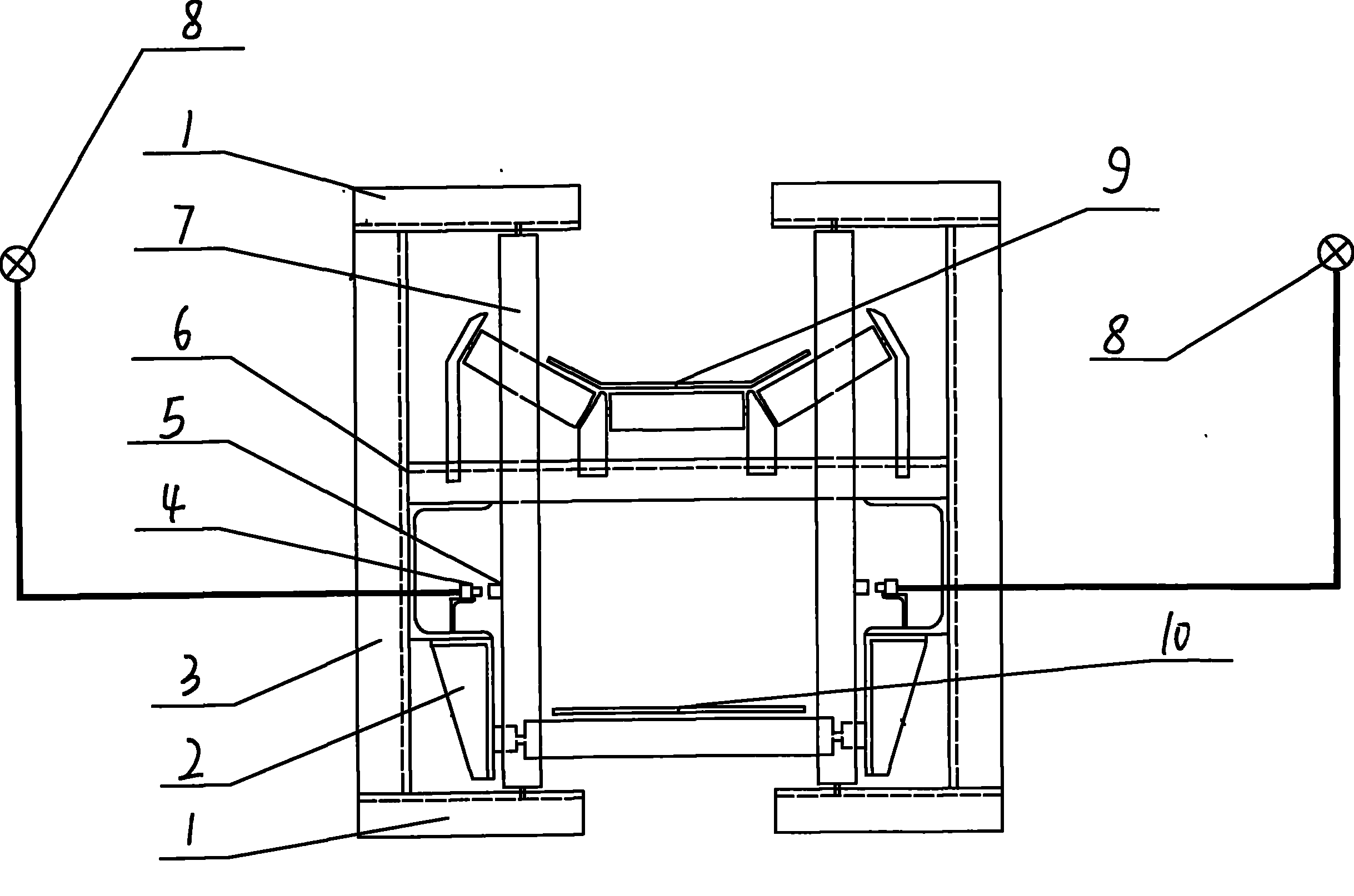 Automatic monitoring apparatus for preventing side running of belt conveyer