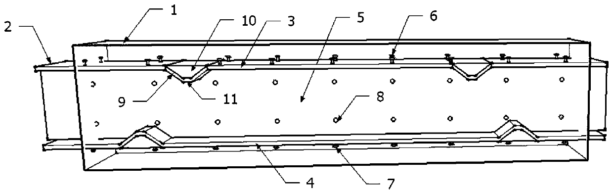 Corrugated steel-concrete composite beam