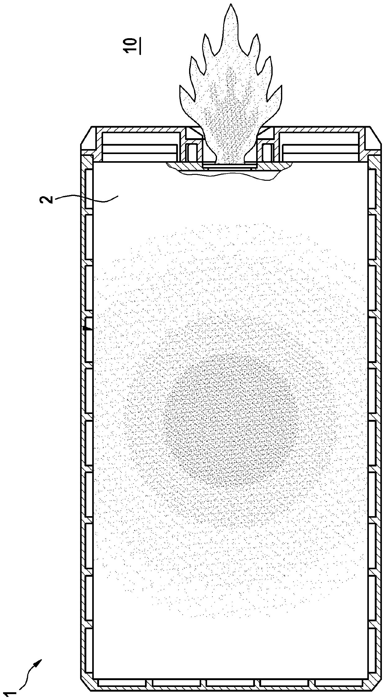 Battery module with a plurality of battery cells