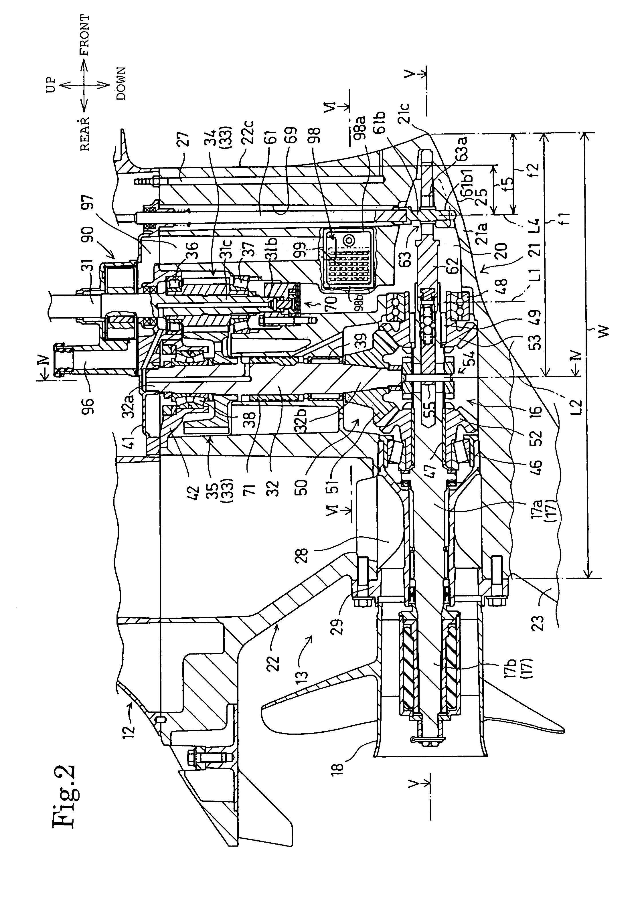 Marine propulsion machine provided with drive shaft