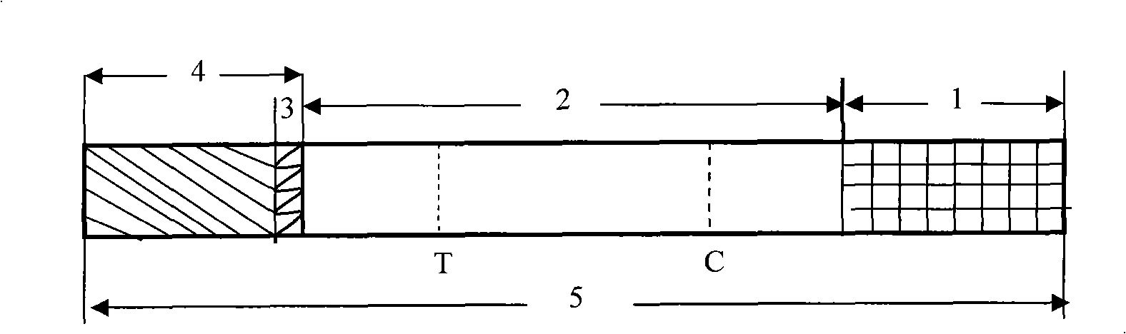 Test paper stripe for detecting botulinum toxin type, preparation and application thereof