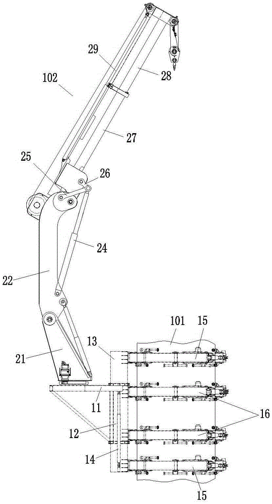 Self-climbing crane