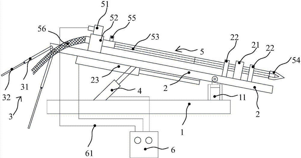 Floor heave prevention anchor pipe drilling machine