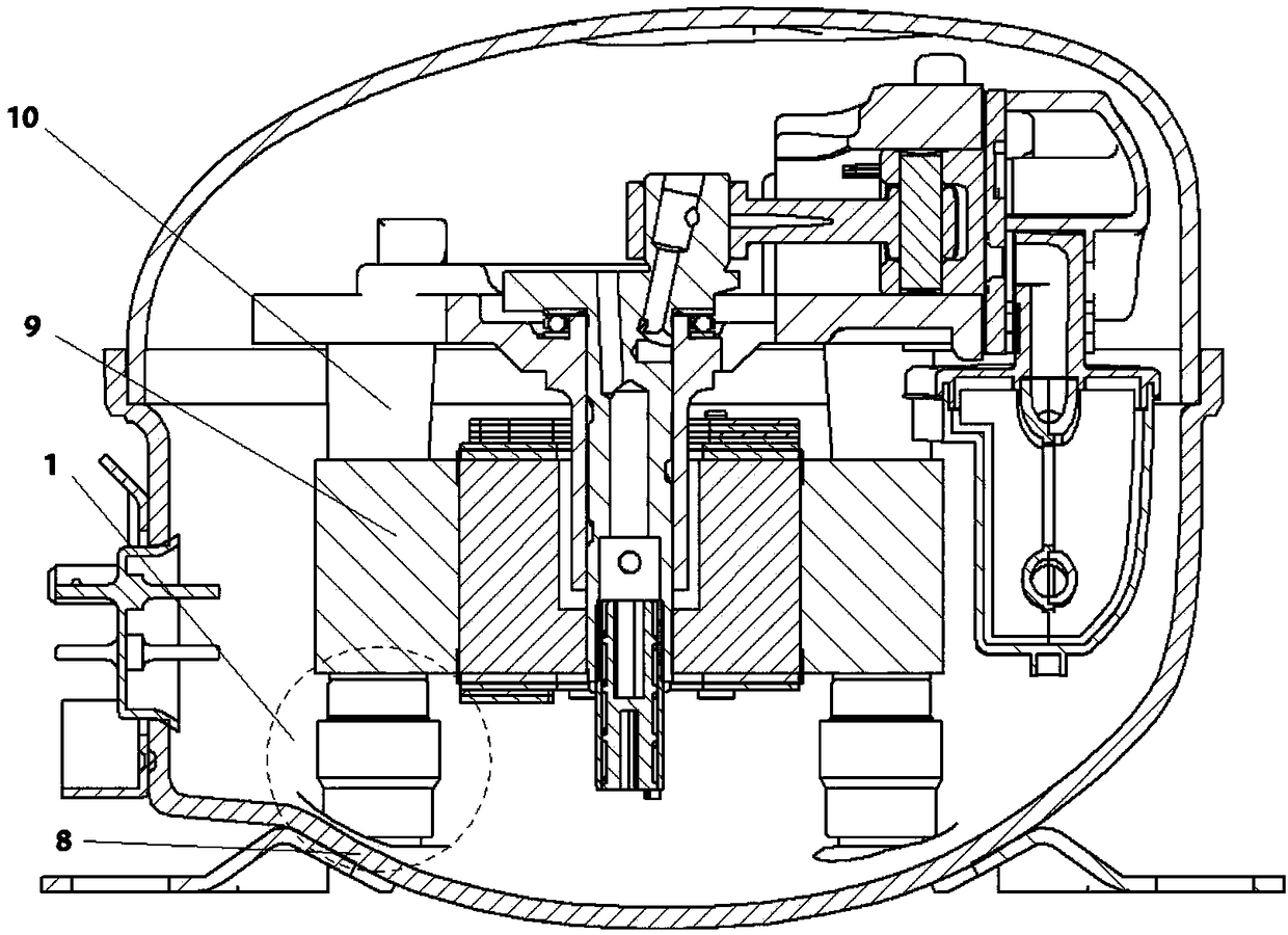 Compressor core flexible supporting structure