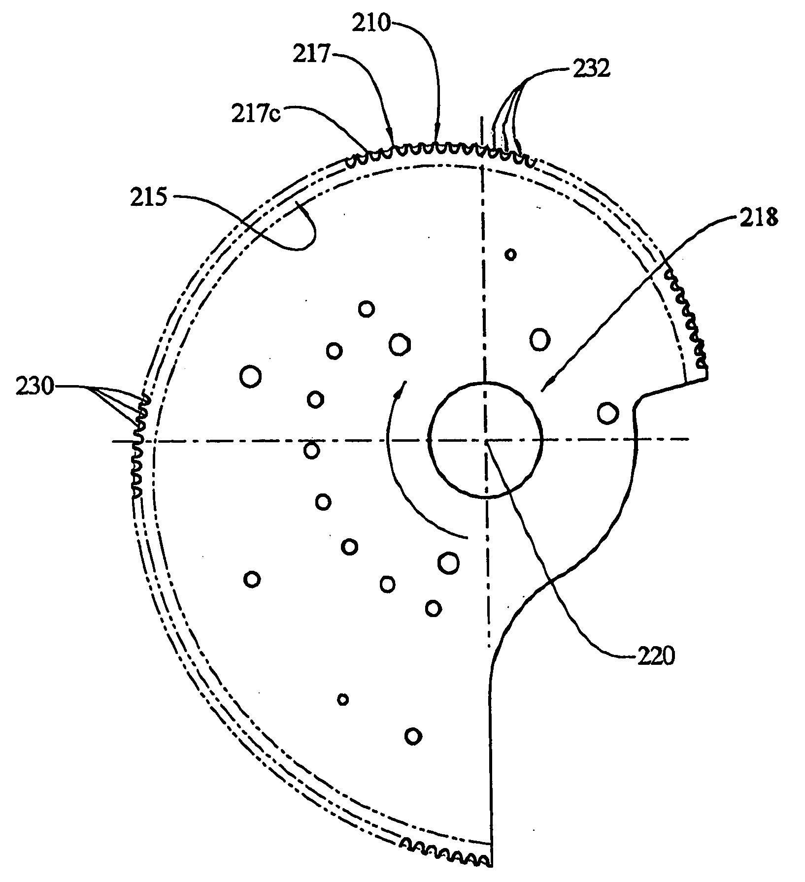 Serrated blade for slicing machine