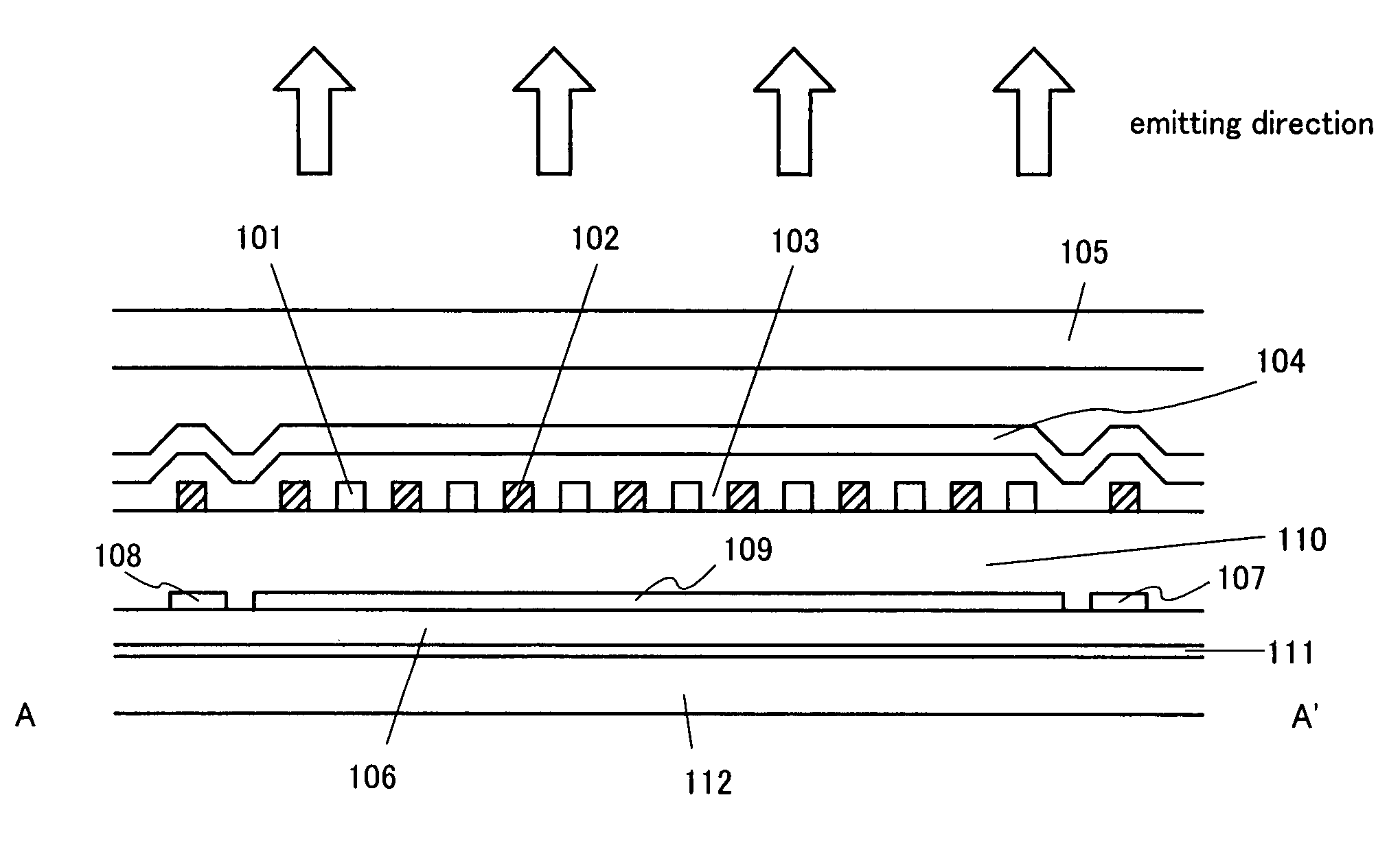 Light emitting device having both electrodes formed on the insulating layer