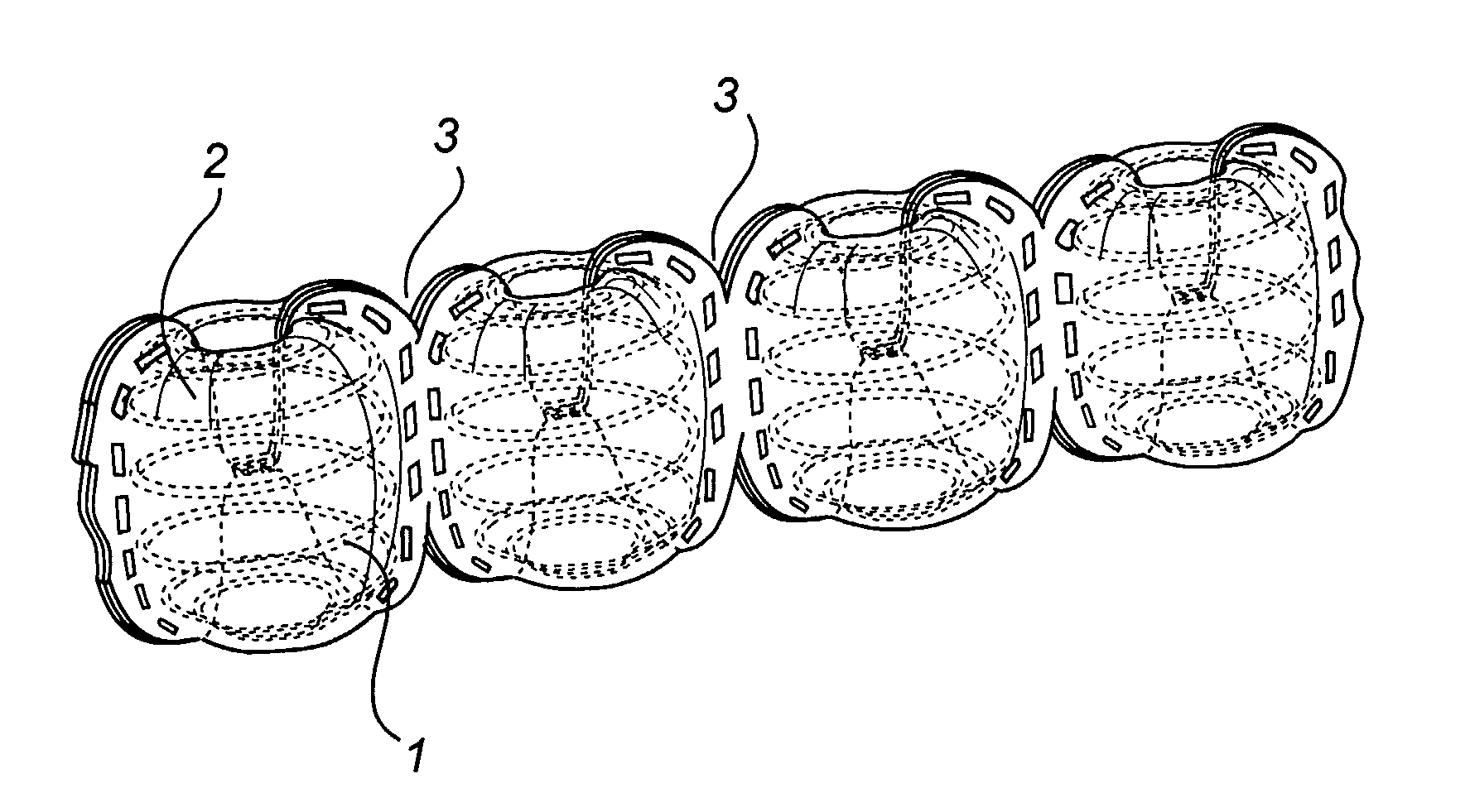 End Separated Pocketed Matress as Well as Method and Device for Manufacturing the Same