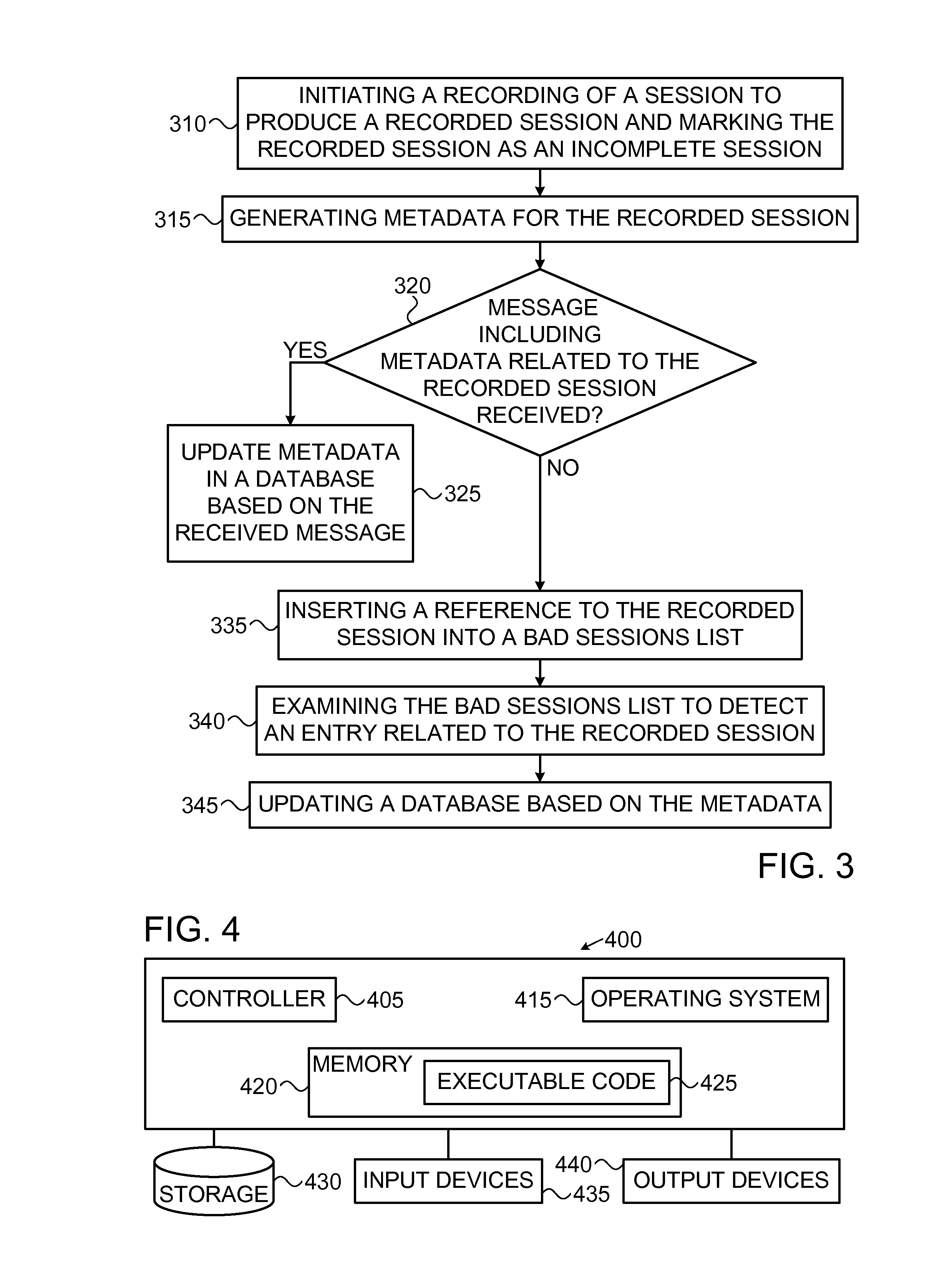 System and method for generating metadata for a recorded session