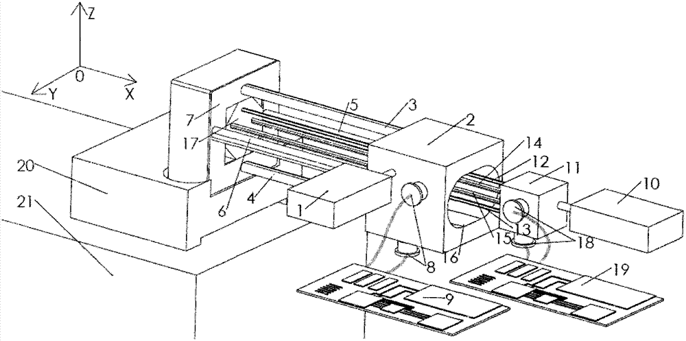 Angular displacement laser interferometer calibration method and device based on four standard optical axes