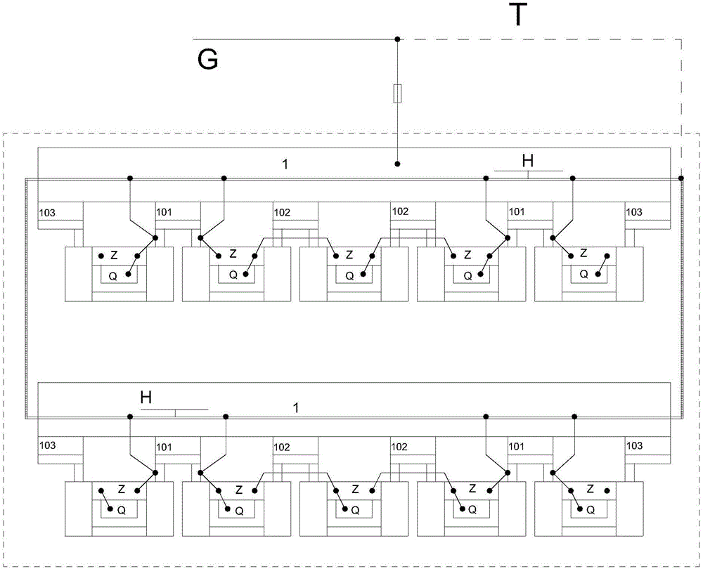 Medium-low-speed magnetic-levitation train levitation frame work grounding structure