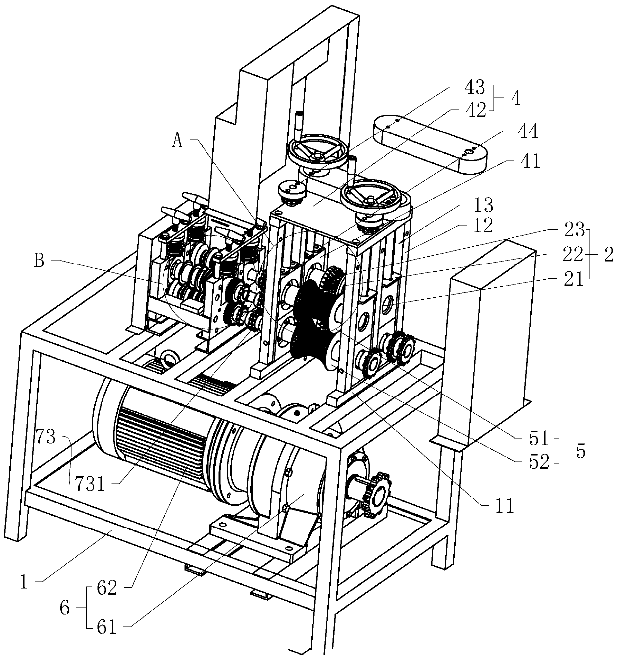 Wire stabilizing and stripping machine