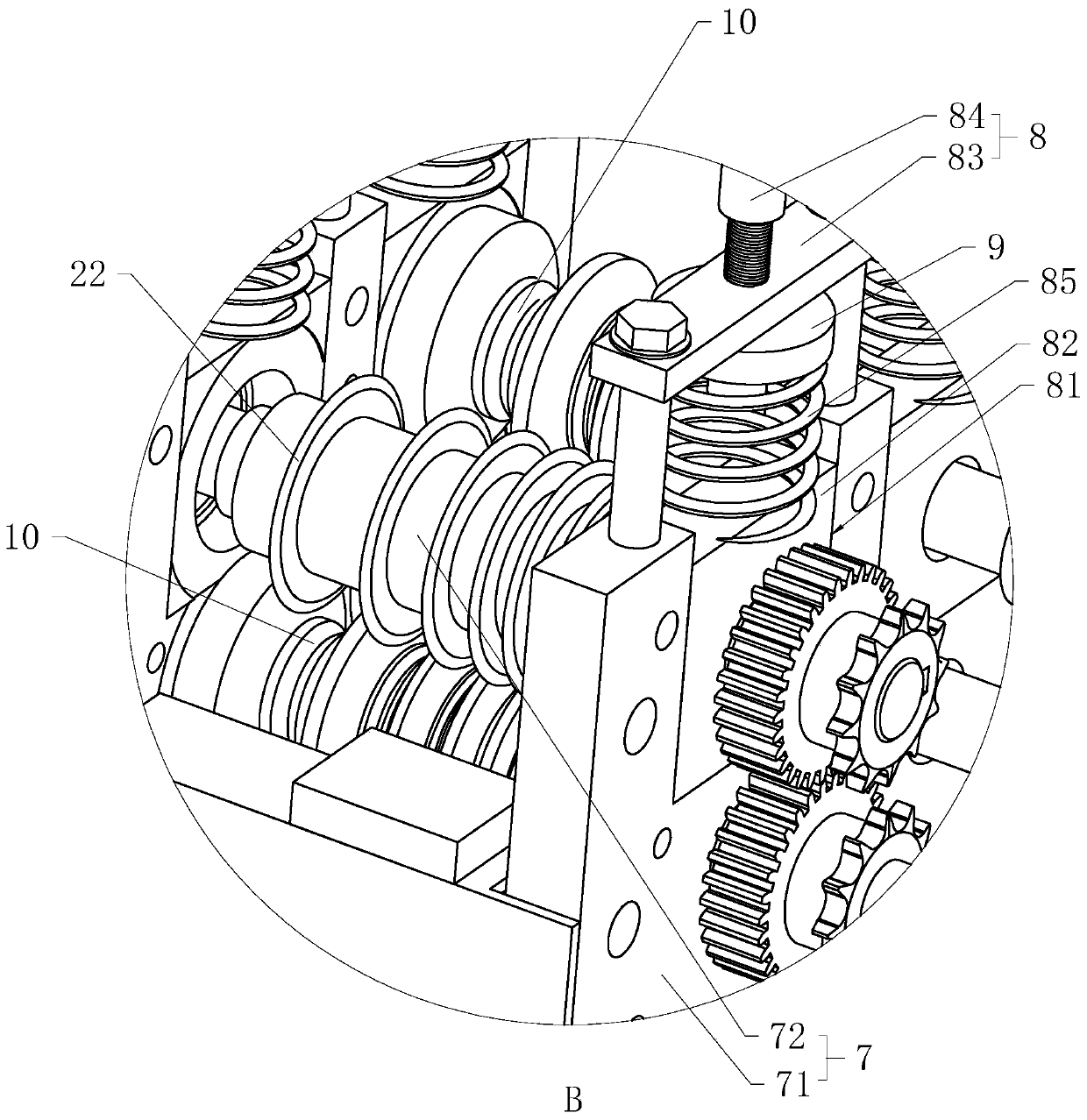 Wire stabilizing and stripping machine