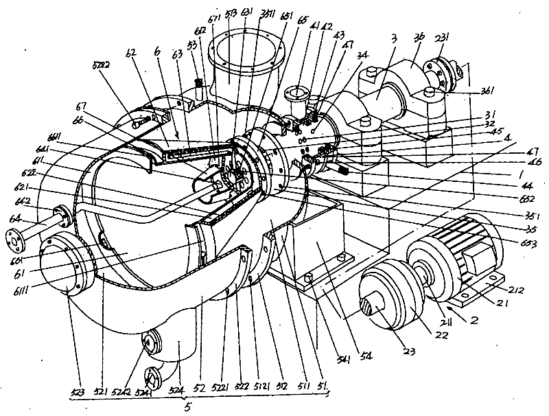 Horizontal desorption device