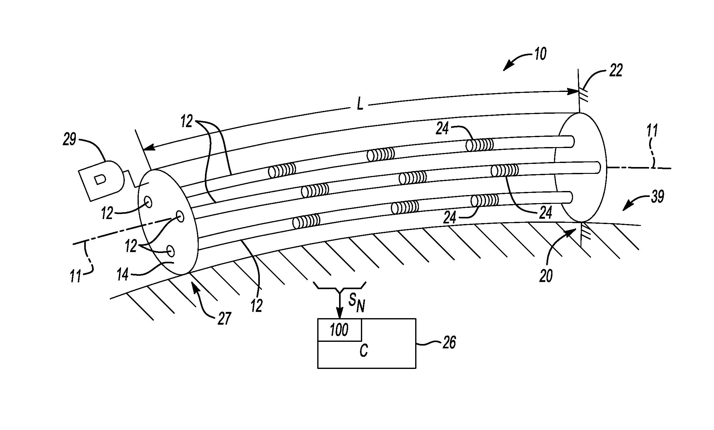 Shape Sensing Using a Multi-Core Optical Fiber Having an Arbitrary Initial Shape in the Presence of Extrinsic Forces