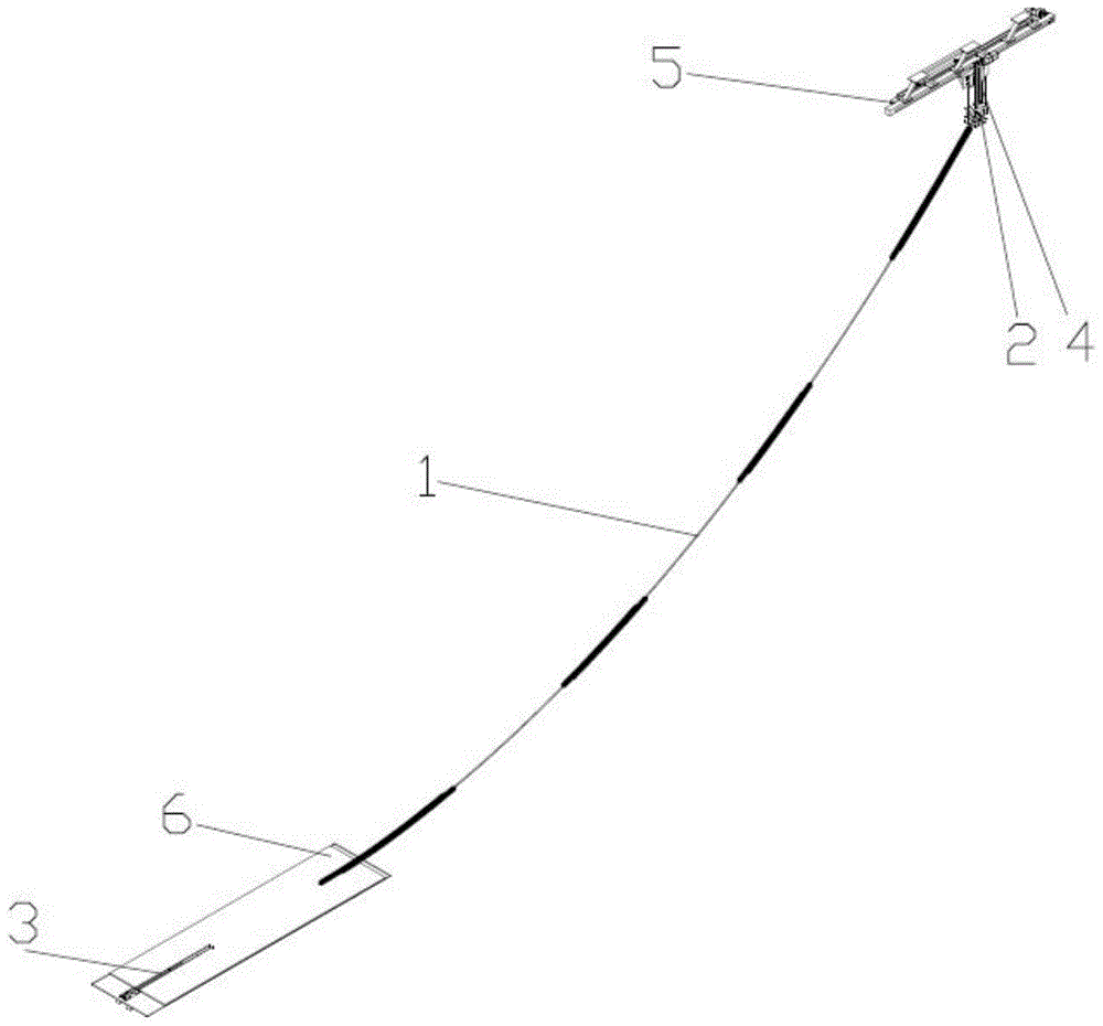 A dynamic response device for measuring slender standpipe with uniform out-of-plane flow