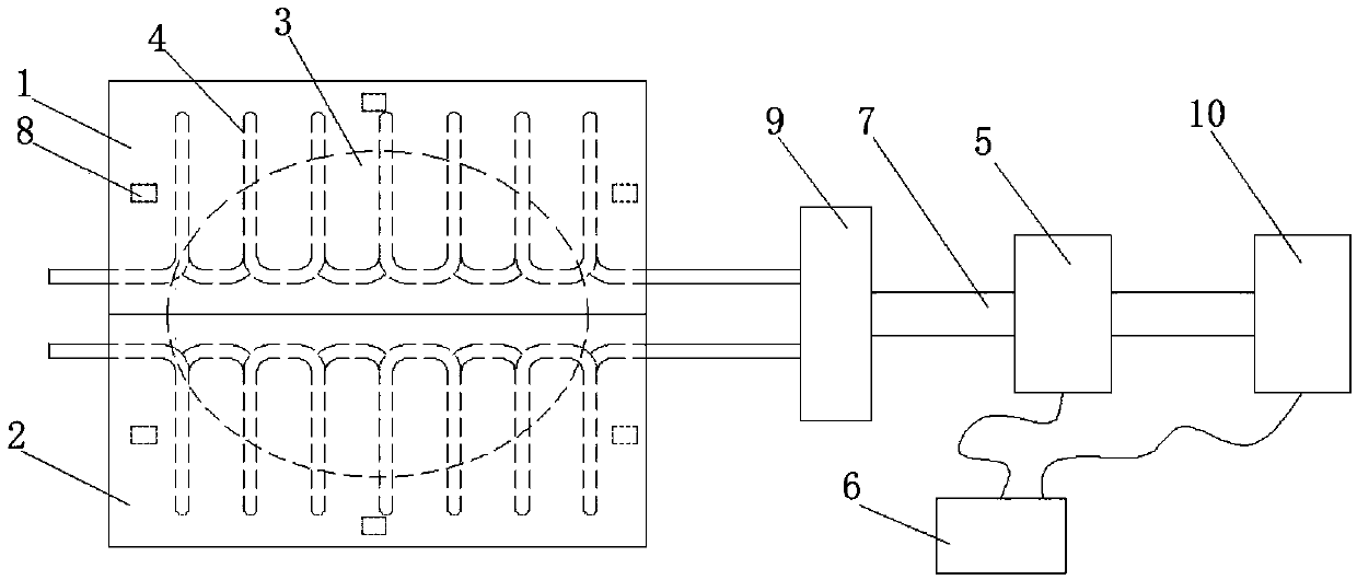 Aluminum alloy mould capable of automatically controlling temperature