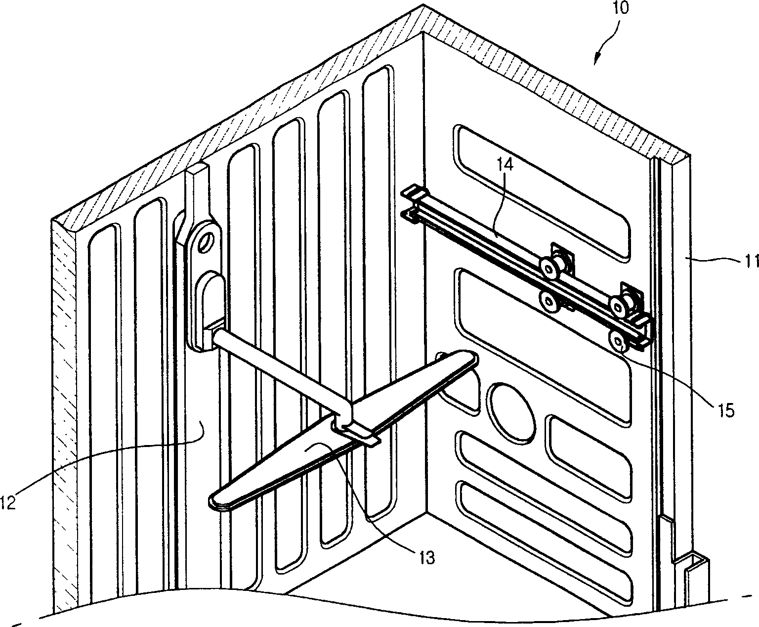 Bowl washer with anti-drop structure on tableware rack