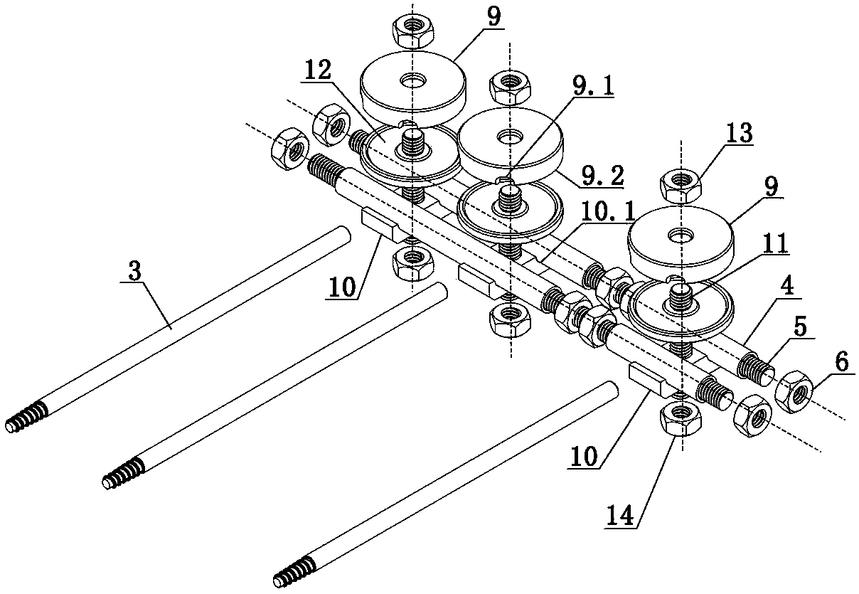 Tubular traction pressurization connecting rod control device and outer-bone fixing device