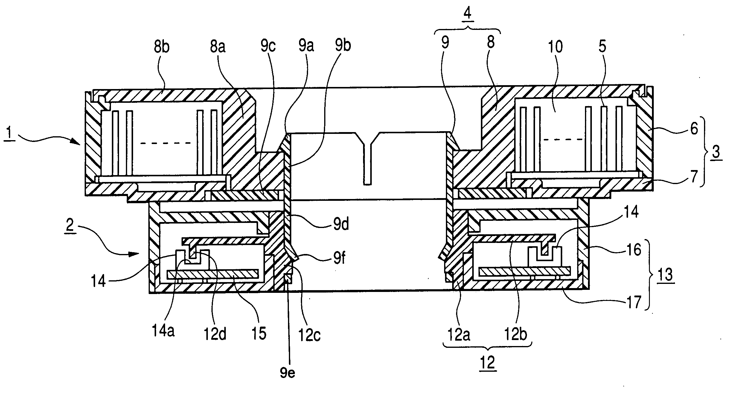 Connecting structure of rotary connector and steering angle sensor