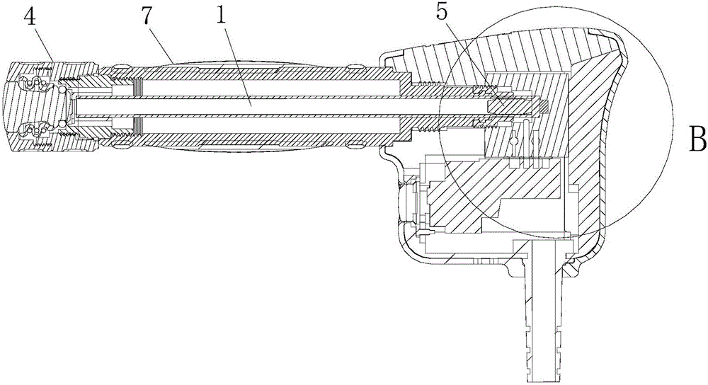 Ballistic extracorporeal shock wave treatment handle