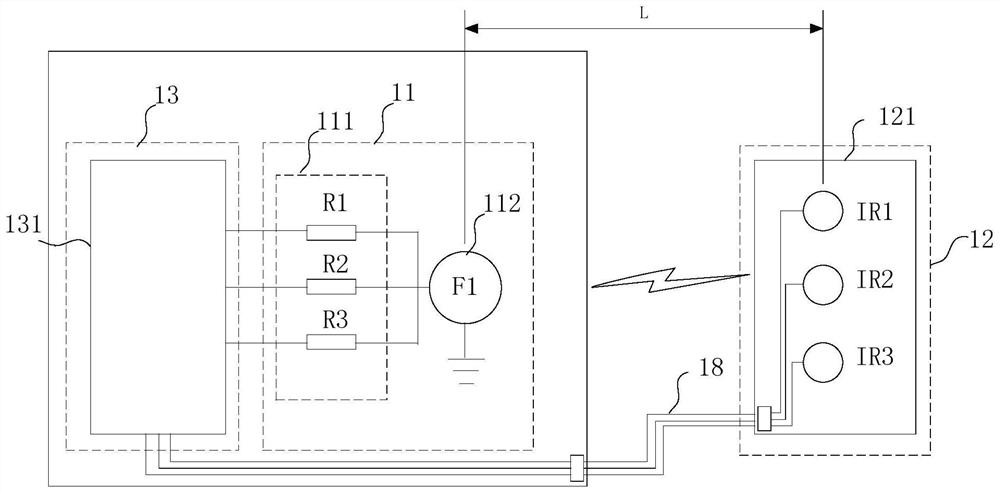 Test circuit of infrared receiver