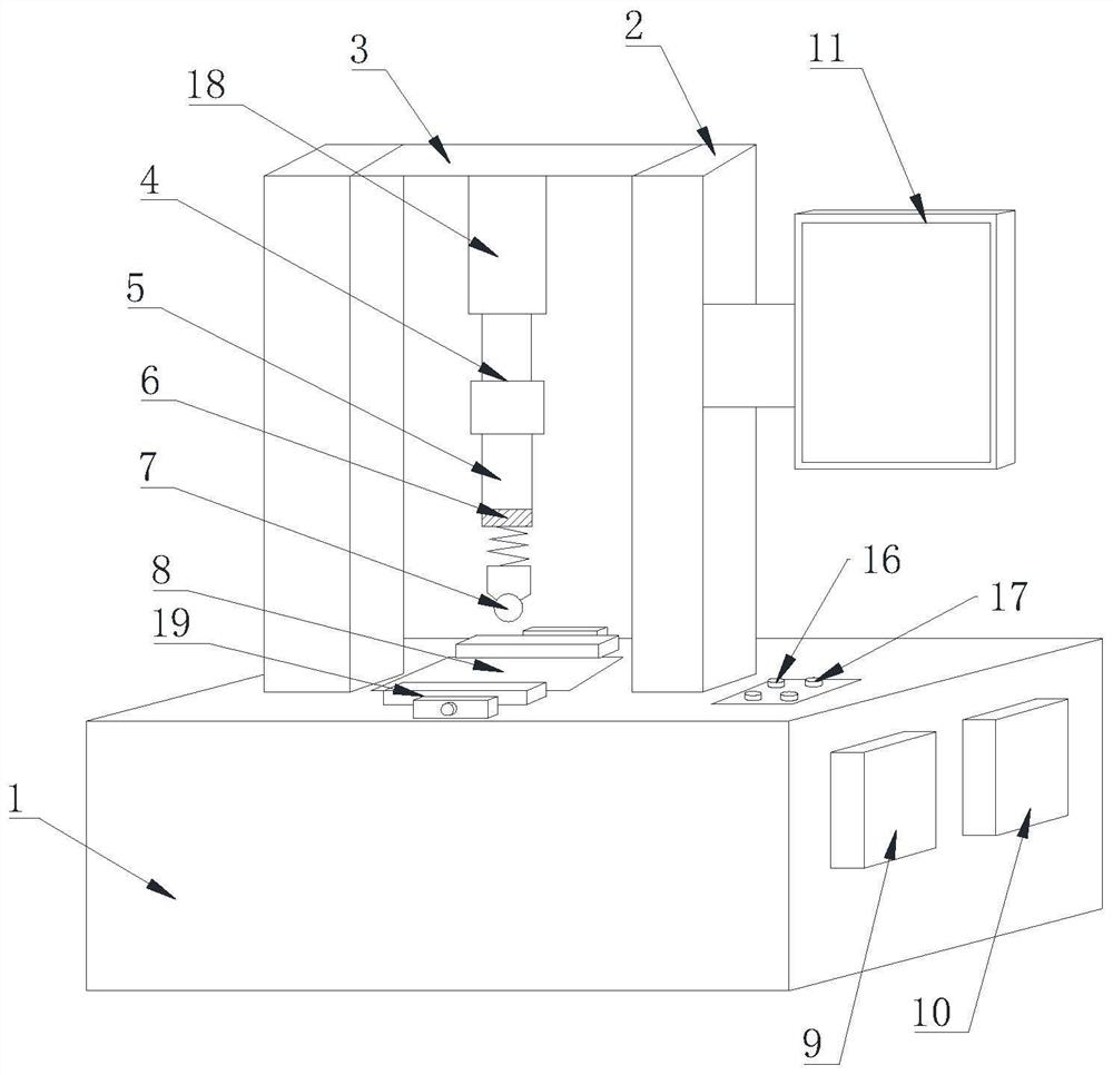 Metal material plastic yield strength detection device