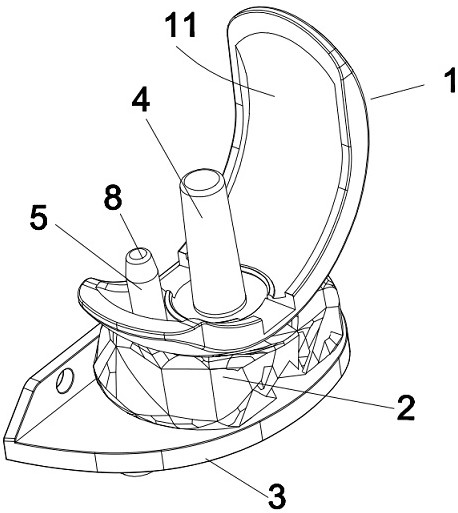 A unicompartmental knee prosthesis capable of preventing loosening and its working method