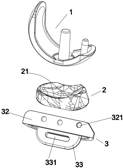 A unicompartmental knee prosthesis capable of preventing loosening and its working method