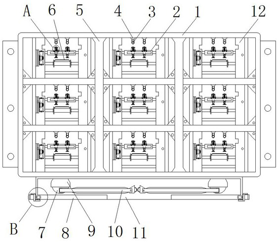 Wireless multi-screen transmission connecting device of adjustable spliced screen