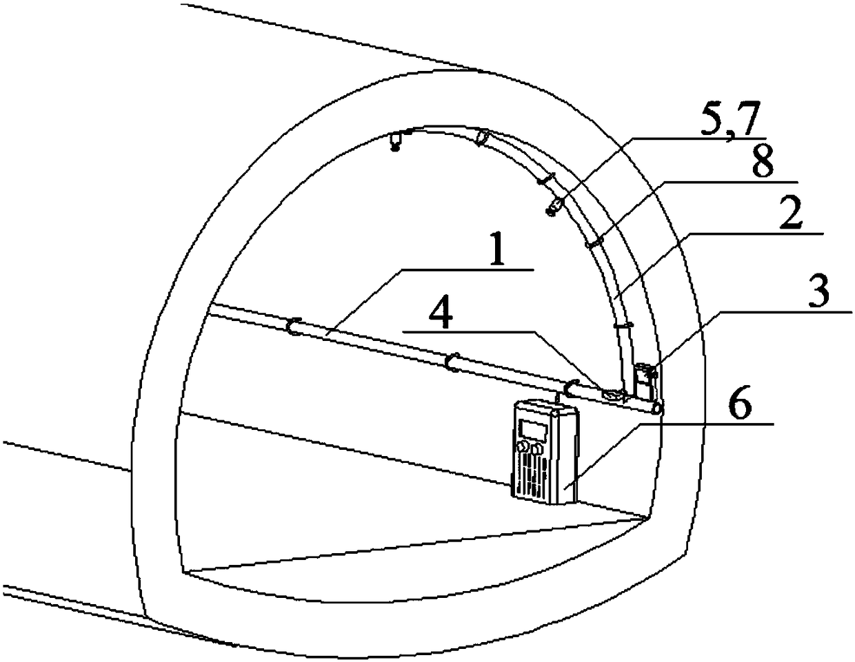 Automatic fog lowering, dedusting and cooling system and method in tunnel construction process