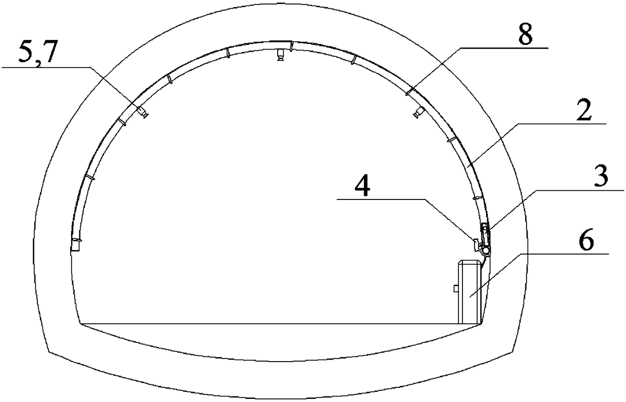 Automatic fog lowering, dedusting and cooling system and method in tunnel construction process