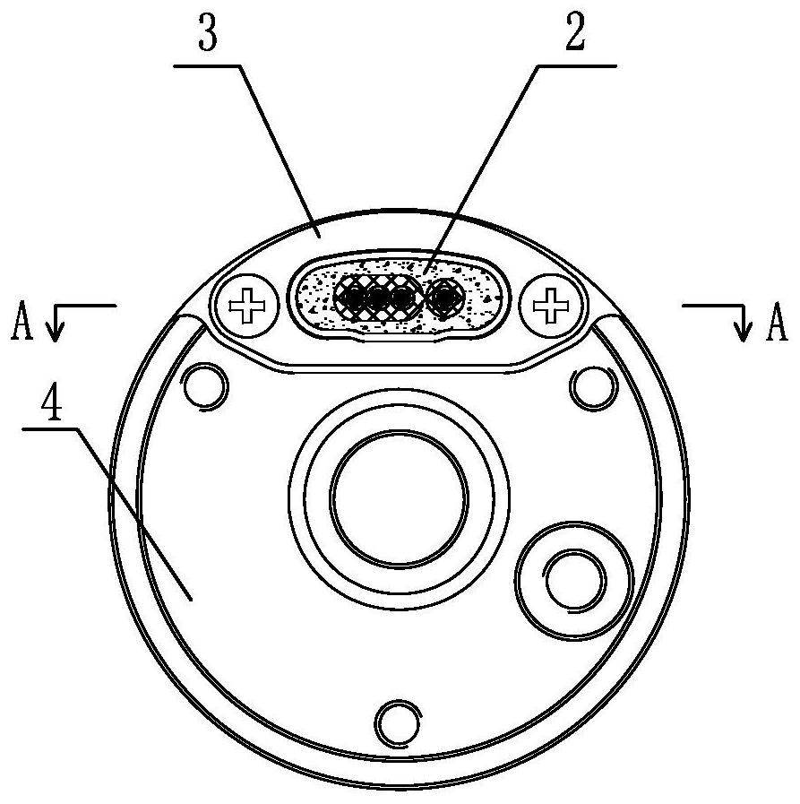 Sealing and fixing device for power plug cord of submersible motor for well