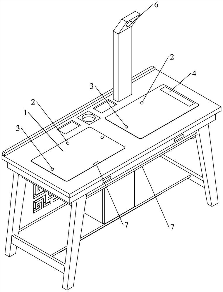 Control method, system and device of intelligent calligraphy copying table and readable storage medium