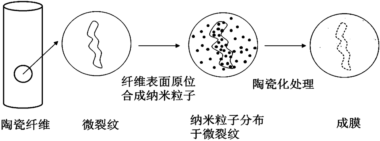 Method for surface modification of alumina-based ceramic fiber