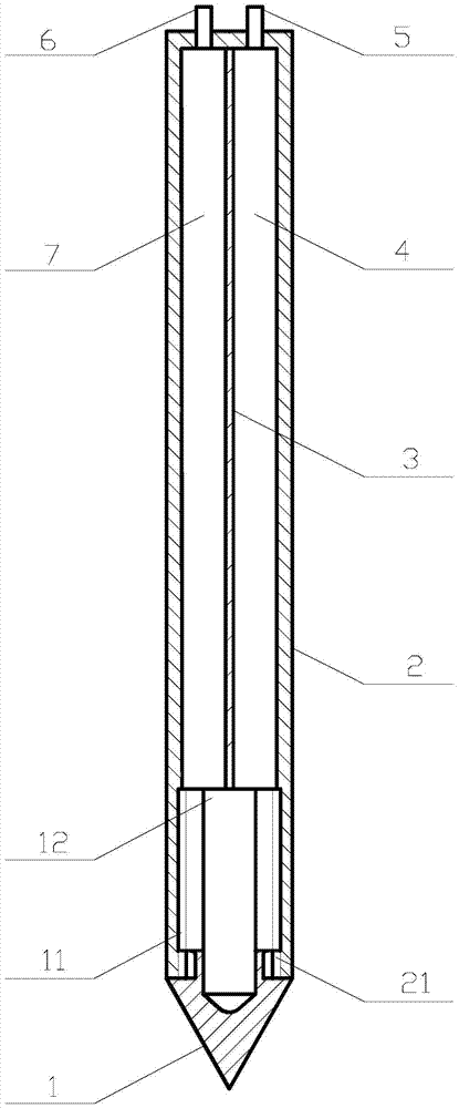 A copper tungsten arc gouging device