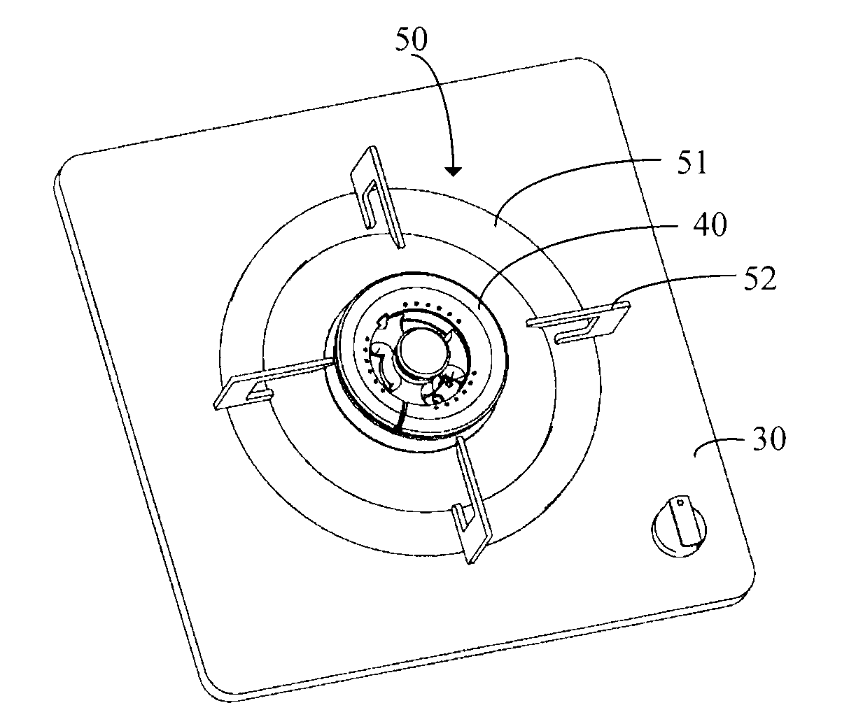 Gas-stove, gas-stove panel, and pot racks