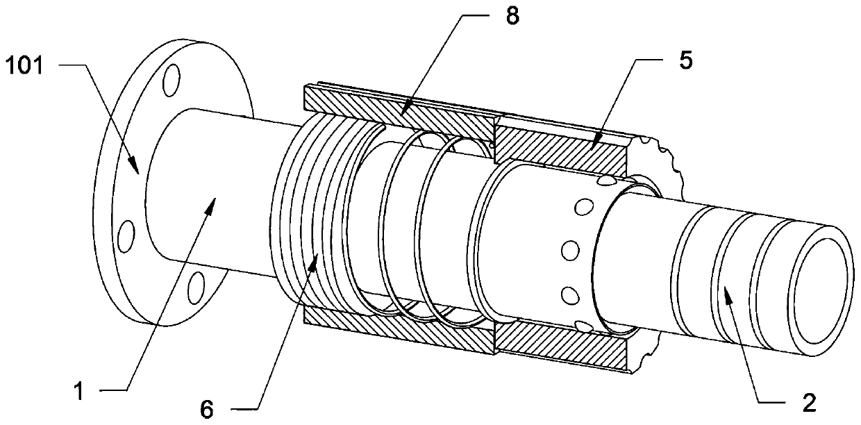 Fast joint for high pressure variable frequency water pump in mine environment