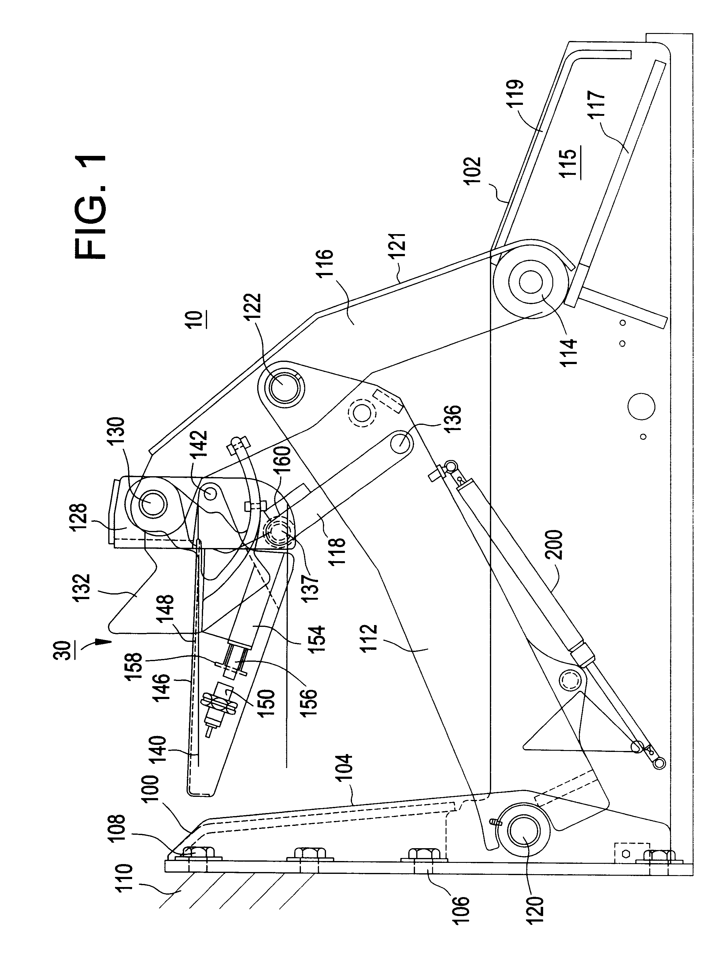 Low profile vehicle restraint