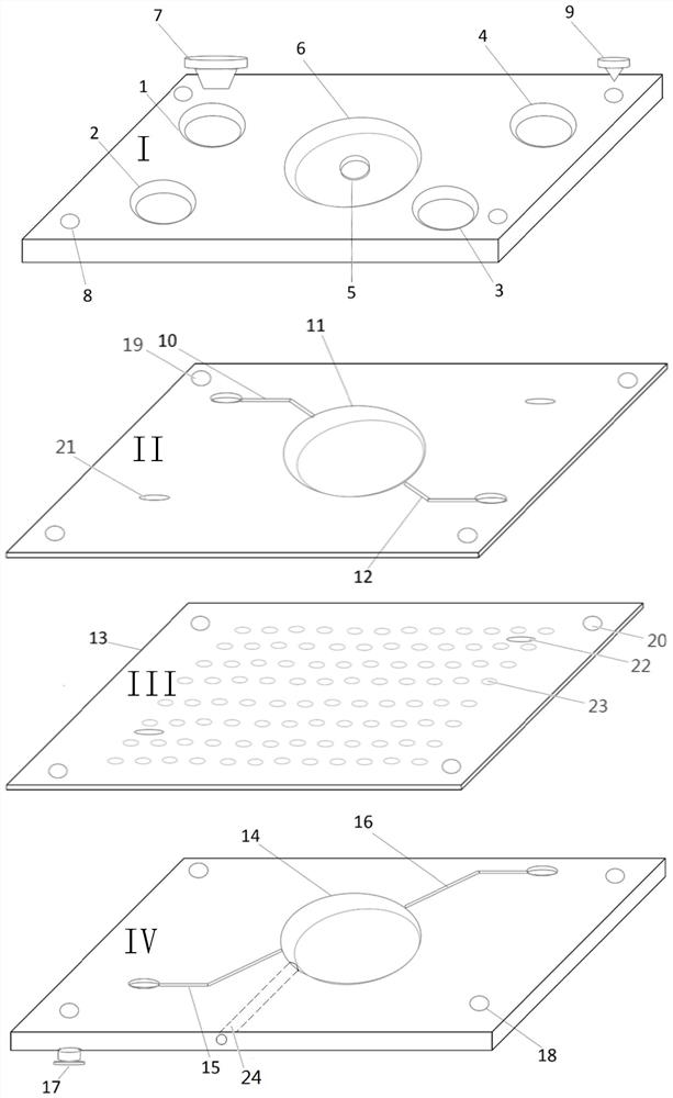 Micro-fluidic chip for multi-cell co-culture and preparation method thereof