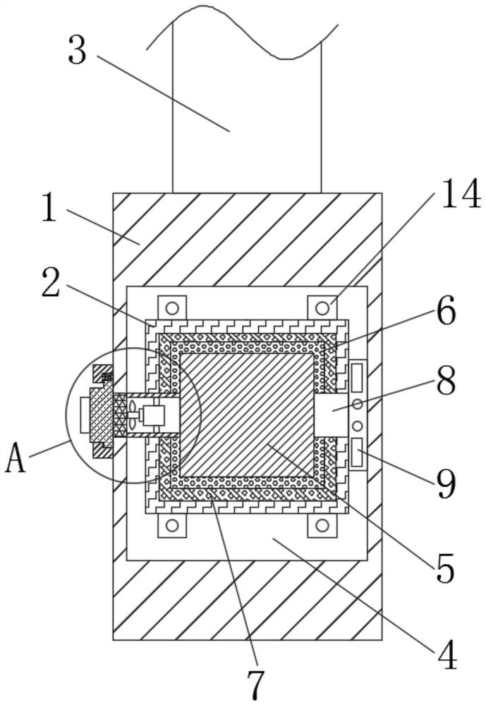 Low-temperature-resistant lithium battery with protection box for street lamp