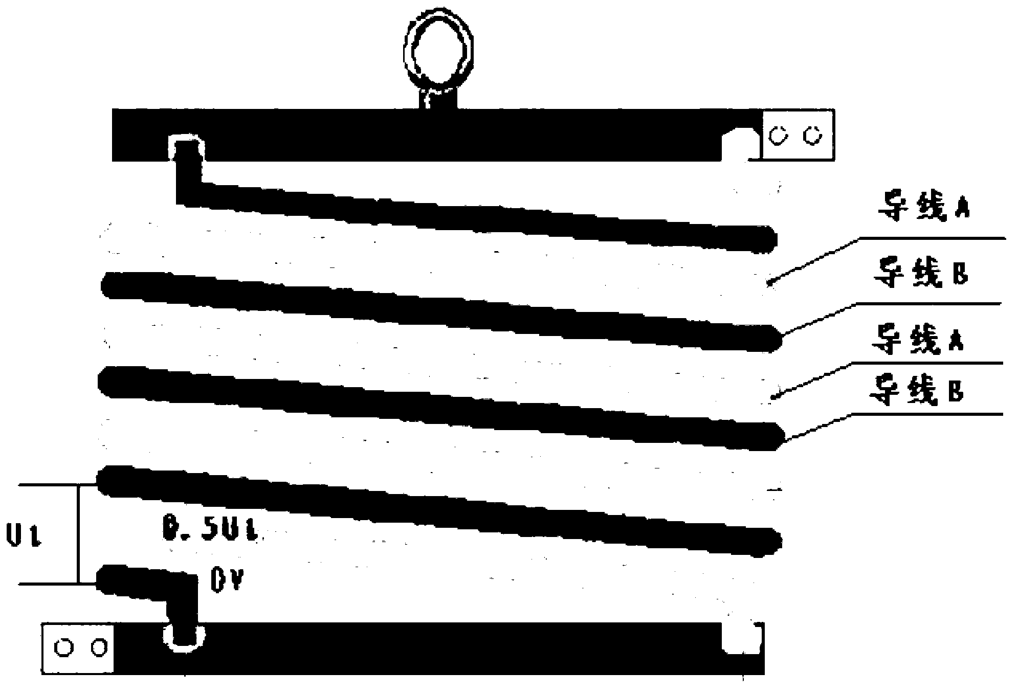 Extra-high-voltage dry hollow smoothing reactor