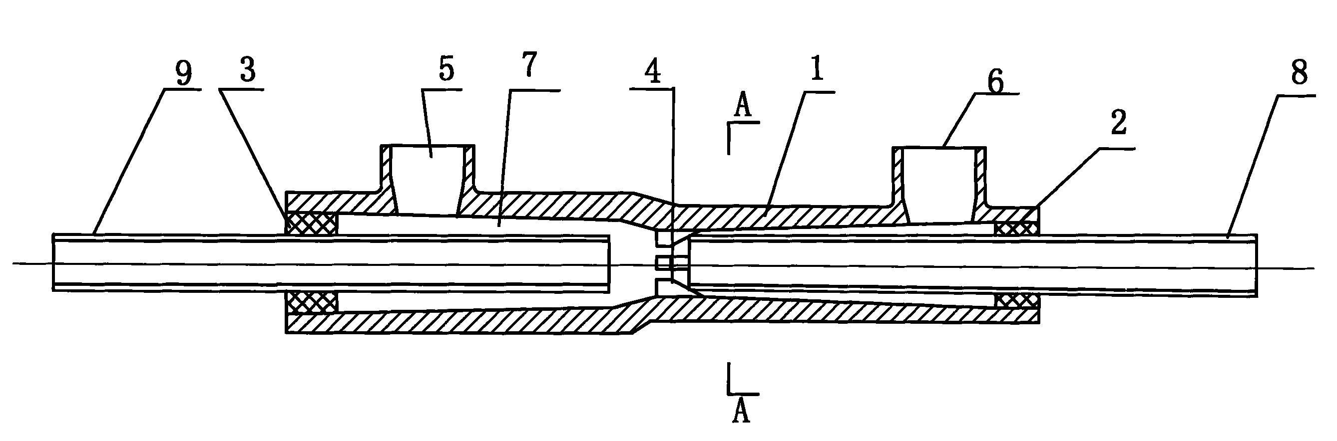 Insertion grouted reinforcing steel bar connecting sleeve and construction method thereof