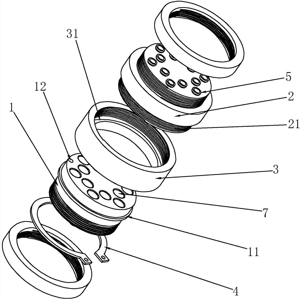 Butt joint type pneumatic pipe joint integration module