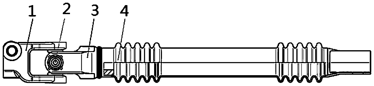 Corrugated pipe crumple energy absorption steering intermediate shaft