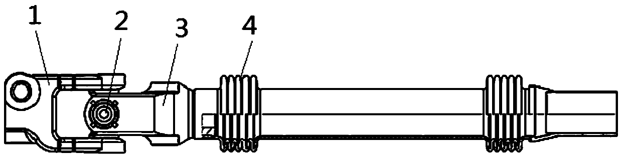 Corrugated pipe crumple energy absorption steering intermediate shaft