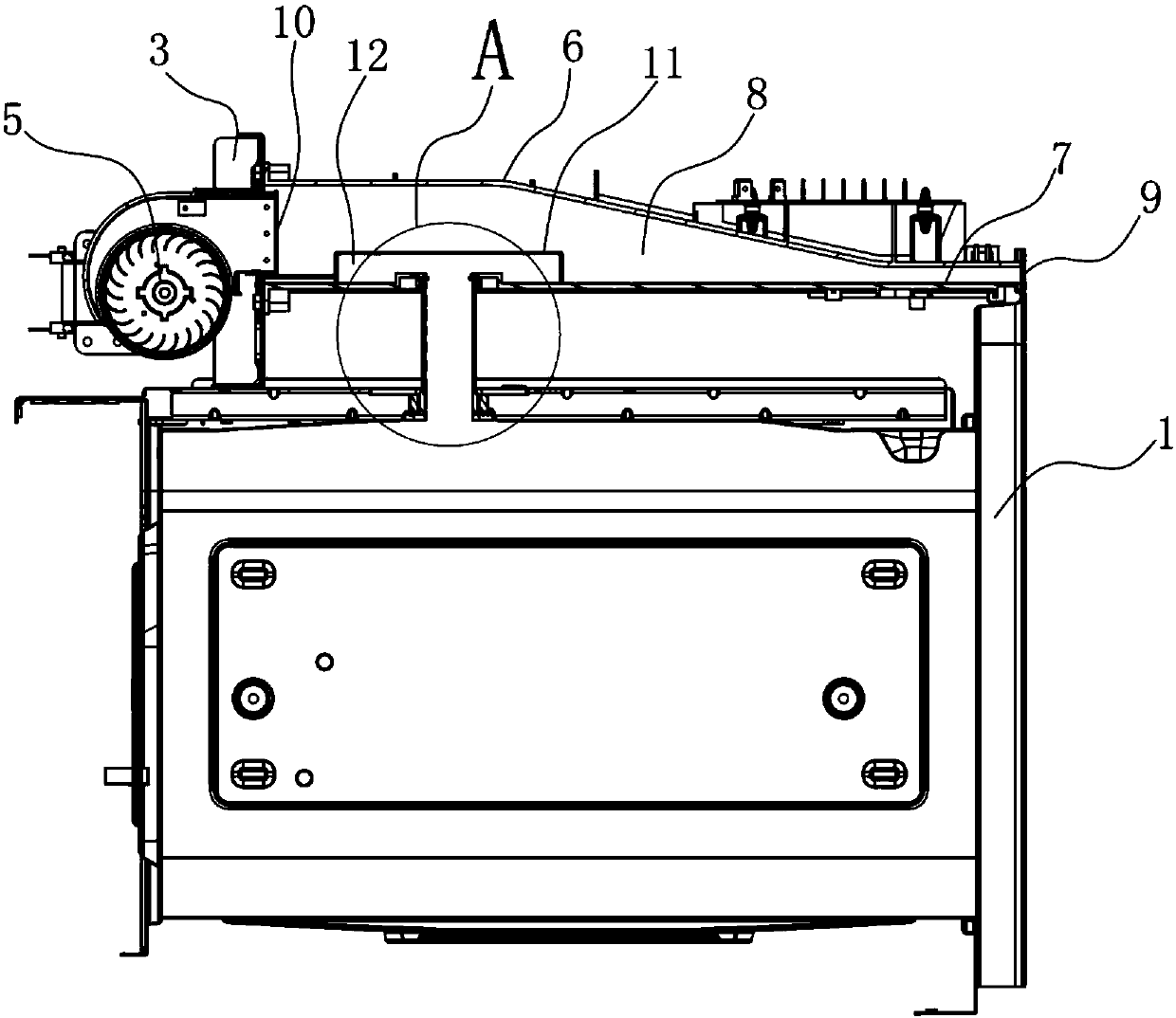 Embedded electric-steamer steam discharge system